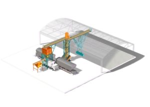 Chain conveyor feeding system kraapkonveier